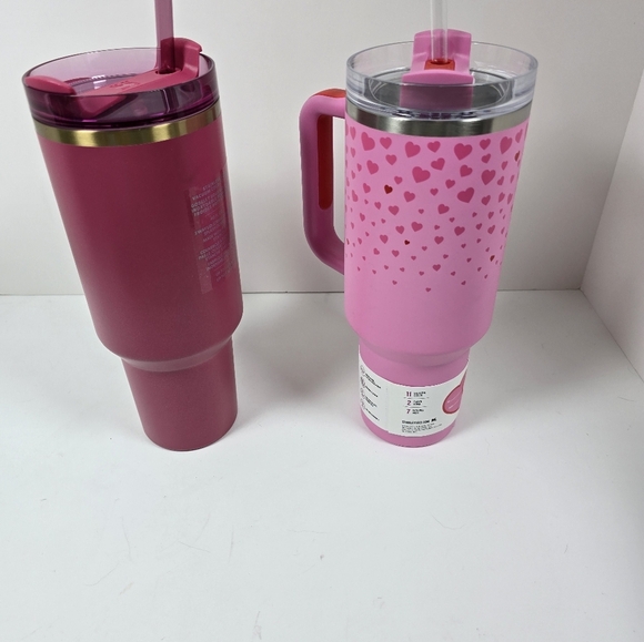 Stanley 2025 Target Pink Hearts And Berry Glitter Starbuck 2024 Tumbler Nwt - Picture 8 of 14